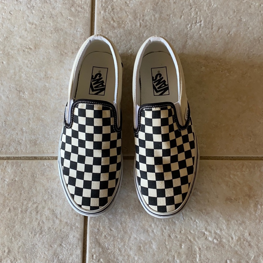 Classic checkered vans. Only worn a few times. Great condition